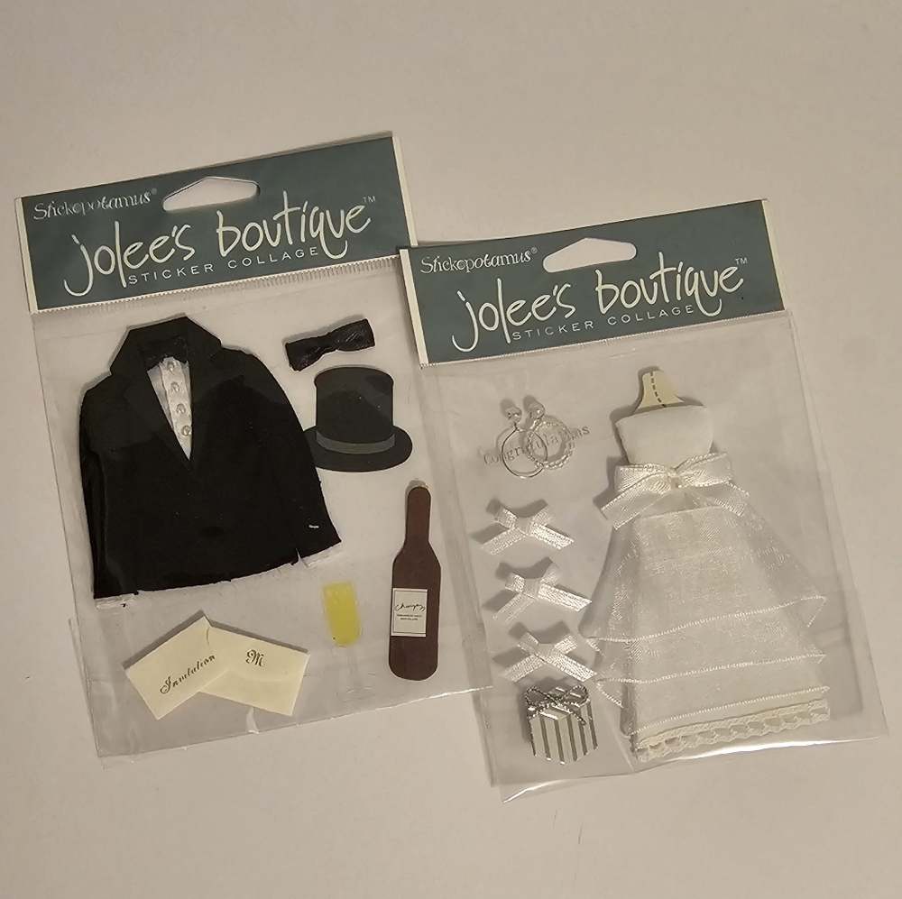 Wedding 3D Scrapbooking Stickers NIP